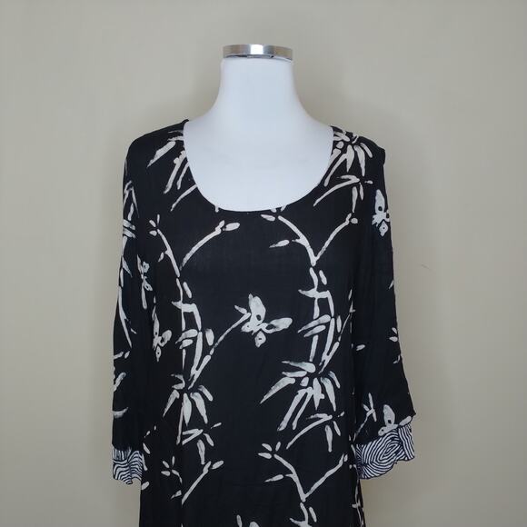 Soft Surroundings Tunic Floral Tropical Layered Rayon - Picture 2 of 7